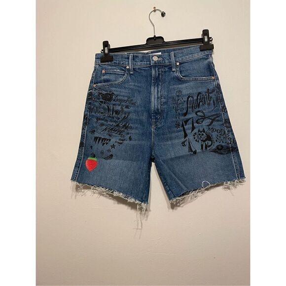 Mother smokin  high waist frayed hem shorts size 28 and size 29, NWT - Picture 9 of 15